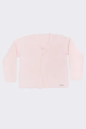 100% Cotton Cardigan - Soft Pink