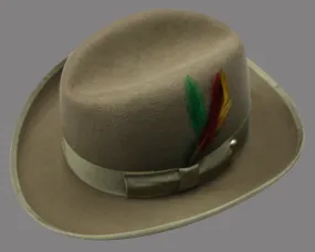 100% Wool God Father Hat - Taupe