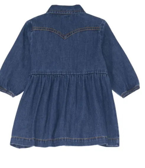 112356563-Wrangler infant Girl's Denim Dress- Blue
