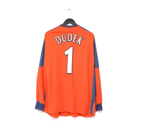 2003/04 Dudek #1 Liverpool Vintage Reebok GK Football Shirt (XXL)