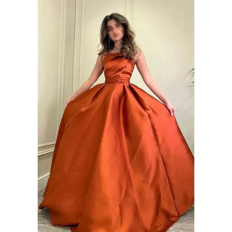 A-Line Classic & Timeless Off-Shoulder Sleeveless Ruched Formal Party Prom Dress