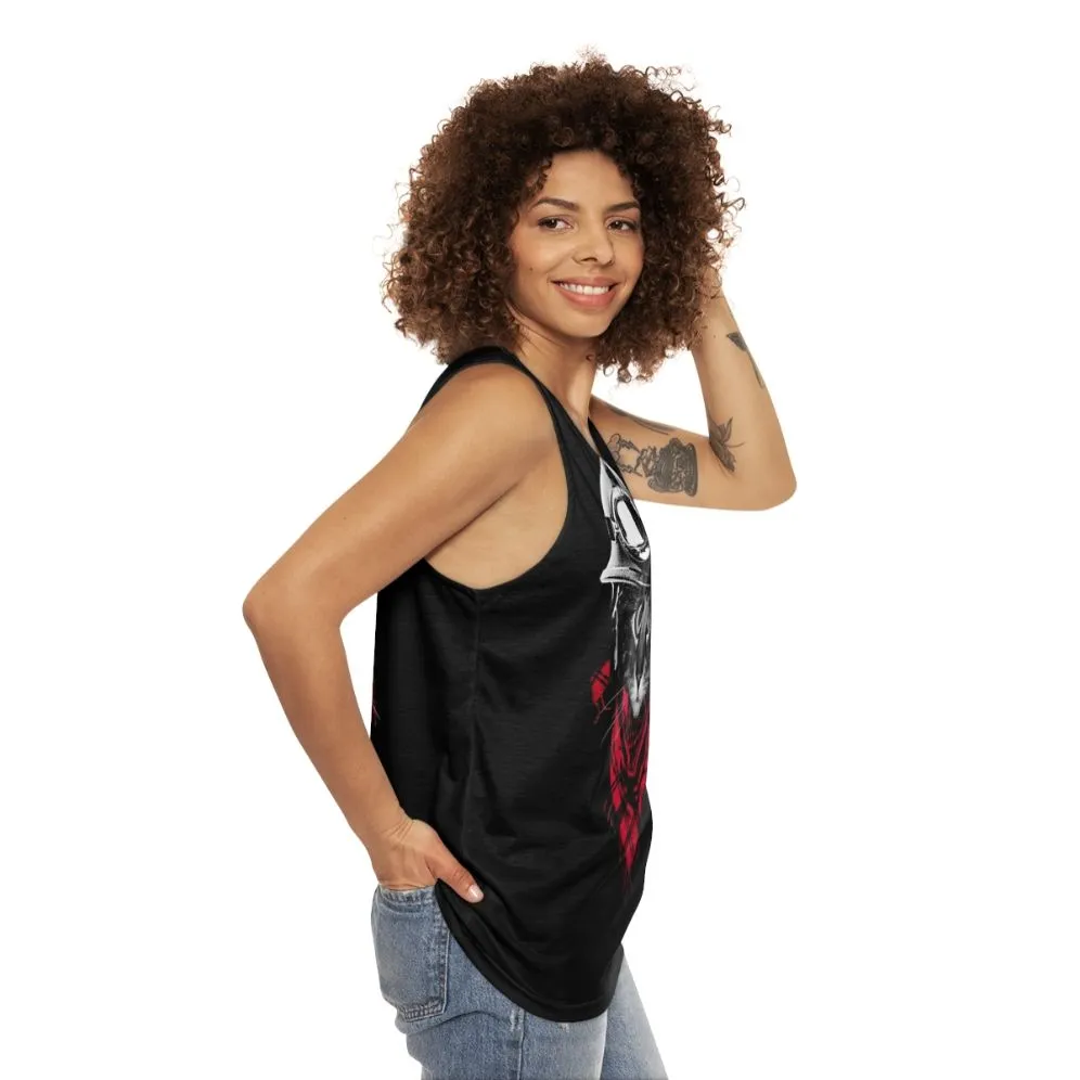 Adventurer Cat Unisex Tank Top | Cute Animal Graphics