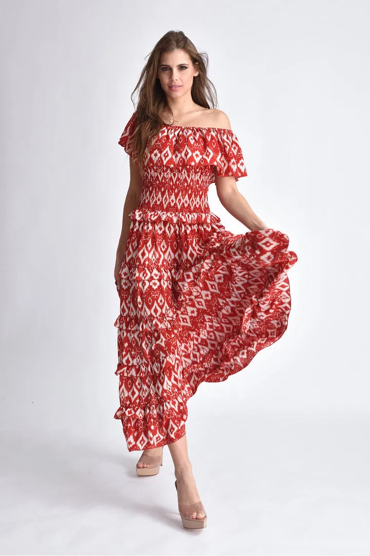 ANNETTE RUFFLE MAXI DRESS