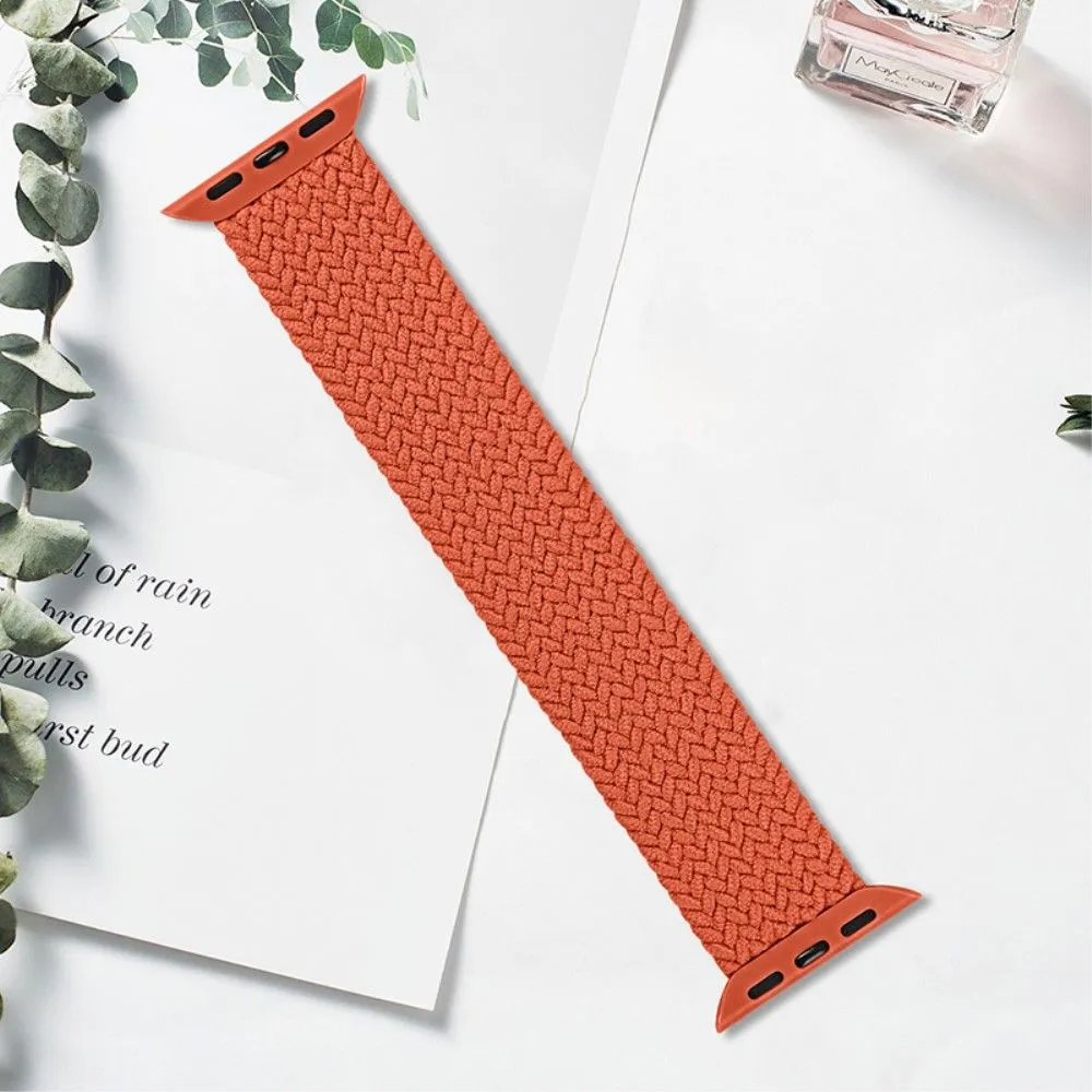 Apple Watch (45mm) elastic watch strap - Orange Red / Size: XL