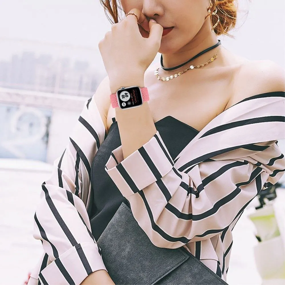 Apple Watch (45mm) elastic watch strap - Pink / Size: S
