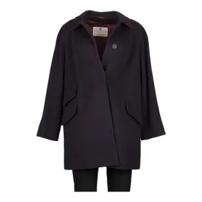 Aquascutum Coat - XL Purple Wool