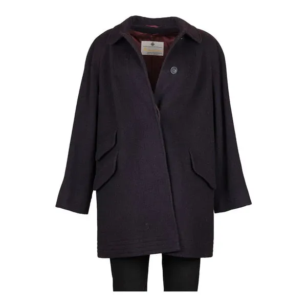 Aquascutum Coat - XL Purple Wool