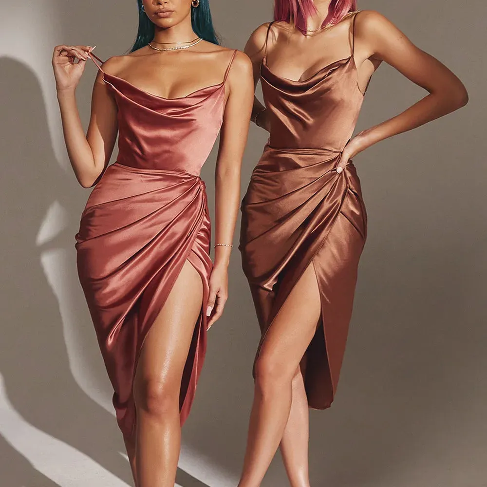 Backless Sling Hanging Neck Dresses