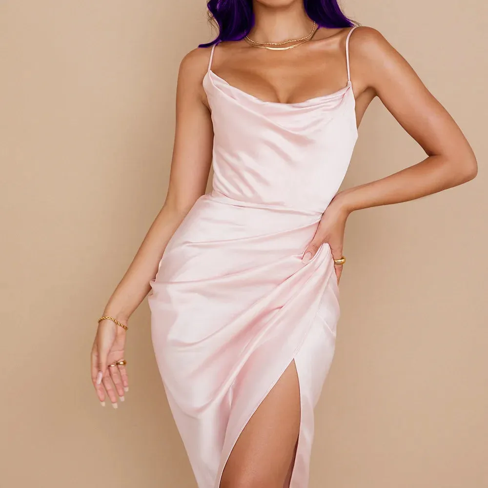 Backless Sling Hanging Neck Dresses