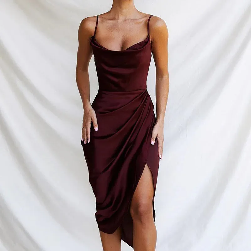 Backless Sling Hanging Neck Dresses