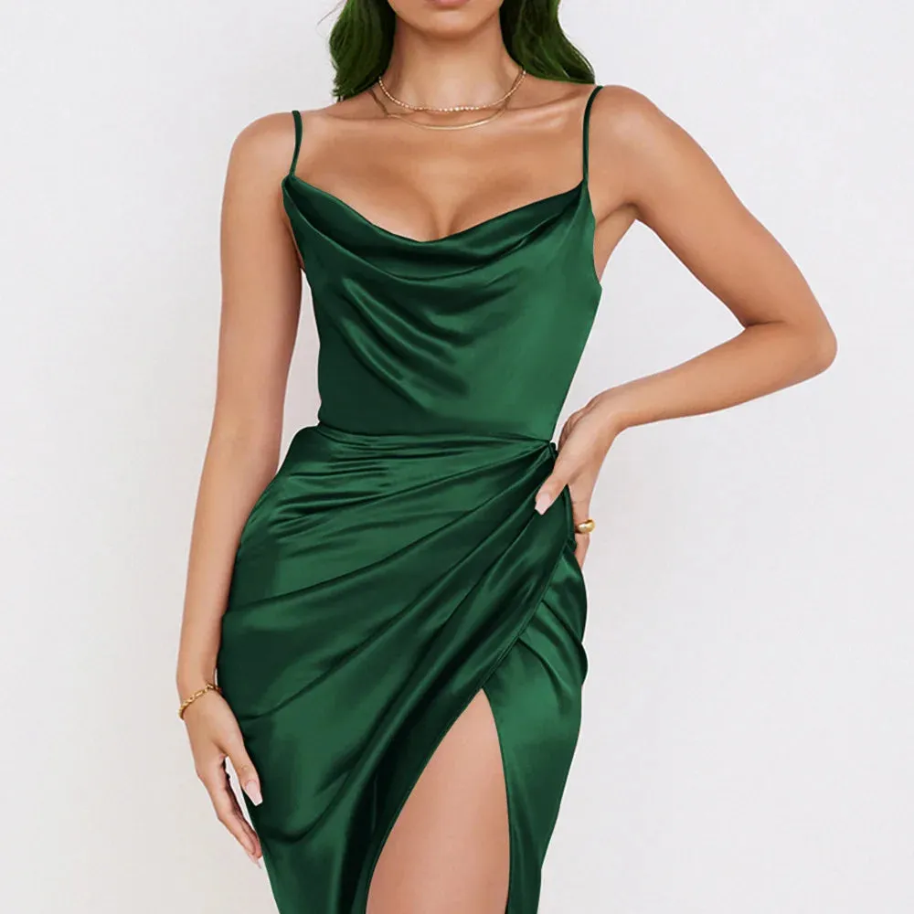 Backless Sling Hanging Neck Dresses