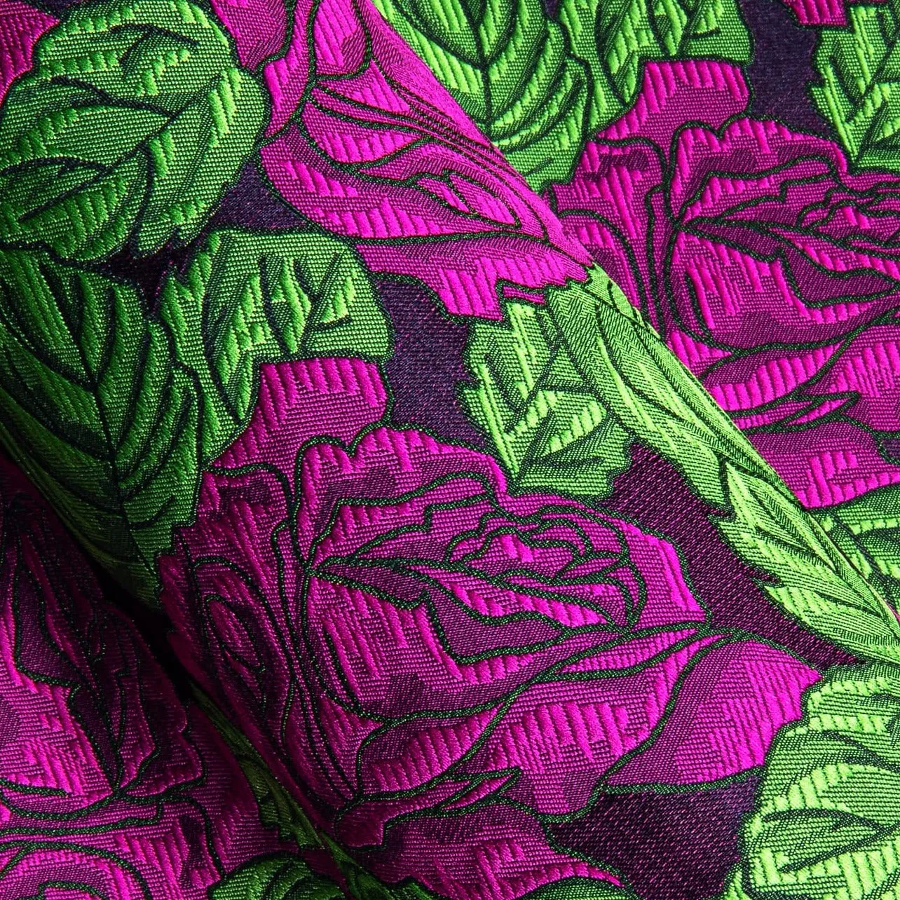 Barry Wang Purple Roses Dark Green Long Sleeve Shirt Men's Floral Top