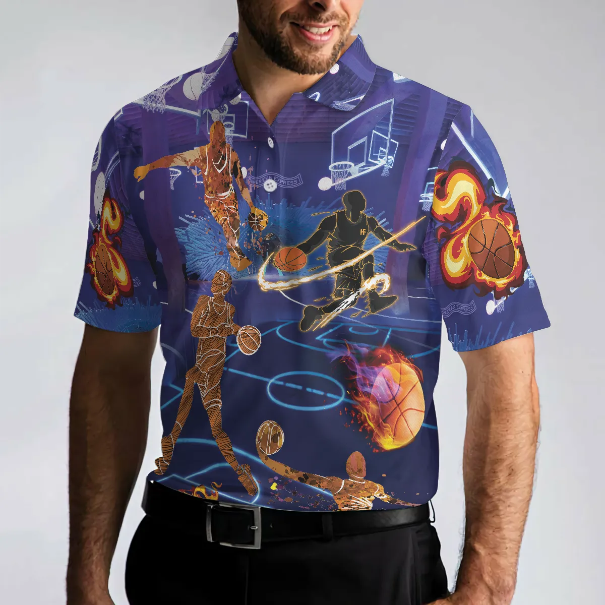 Basketball It's In My DNA Polo Shirt, Blue Basketball Shirt Design, Basketball Team Polo Shirt