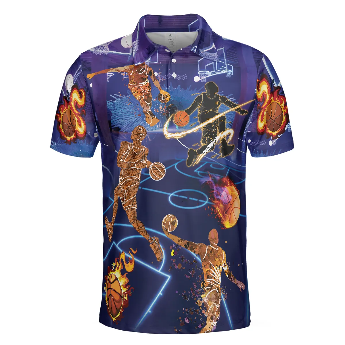 Basketball It's In My DNA Polo Shirt, Blue Basketball Shirt Design, Basketball Team Polo Shirt