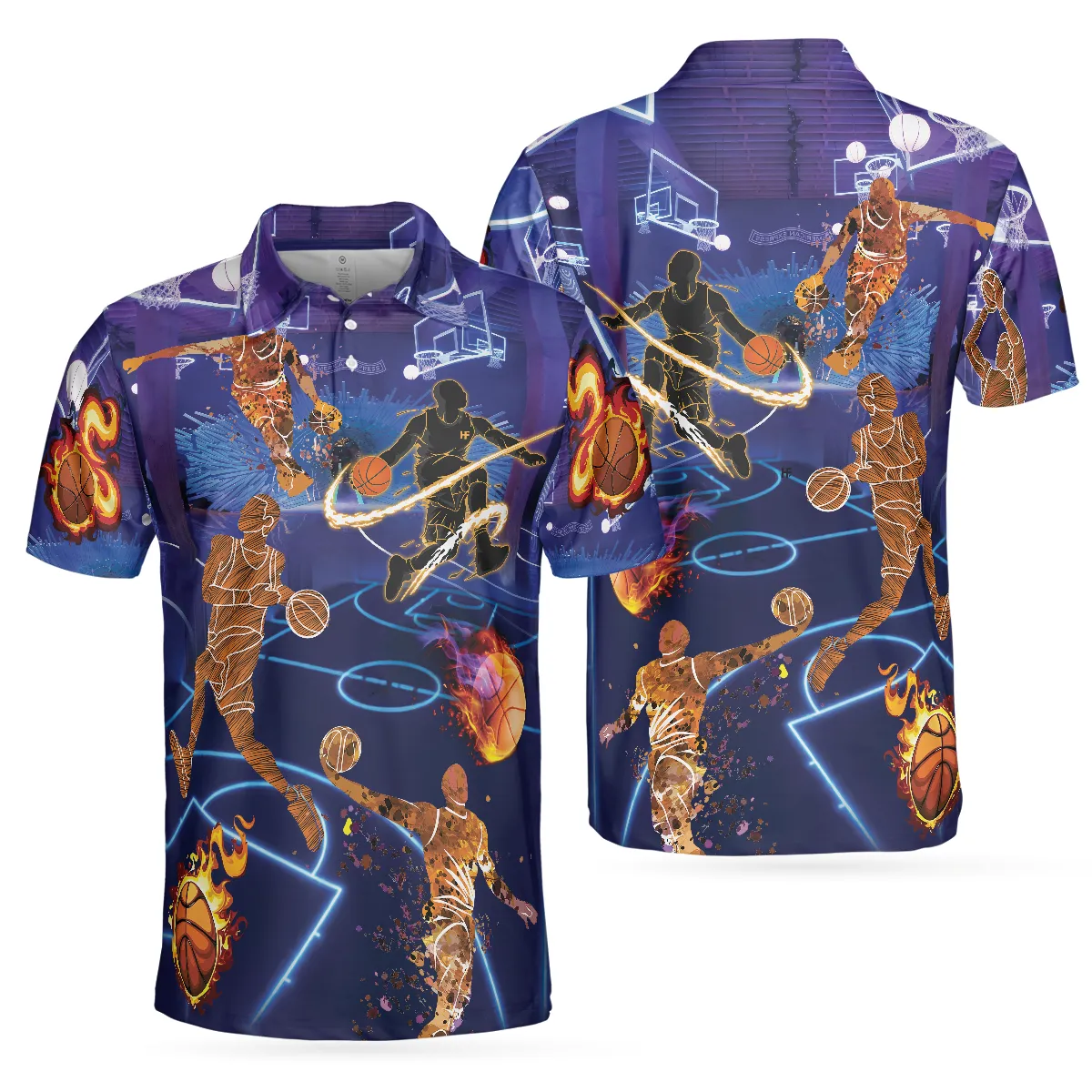 Basketball It's In My DNA Polo Shirt, Blue Basketball Shirt Design, Basketball Team Polo Shirt