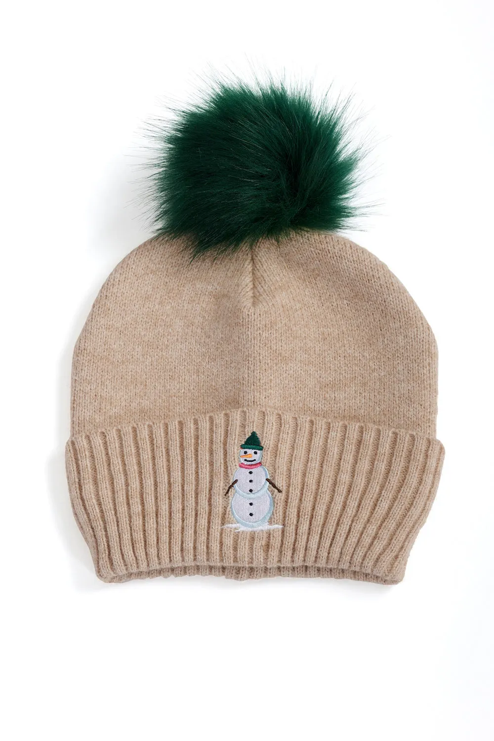 Beige Ski Season Beenie Hat by Banned
