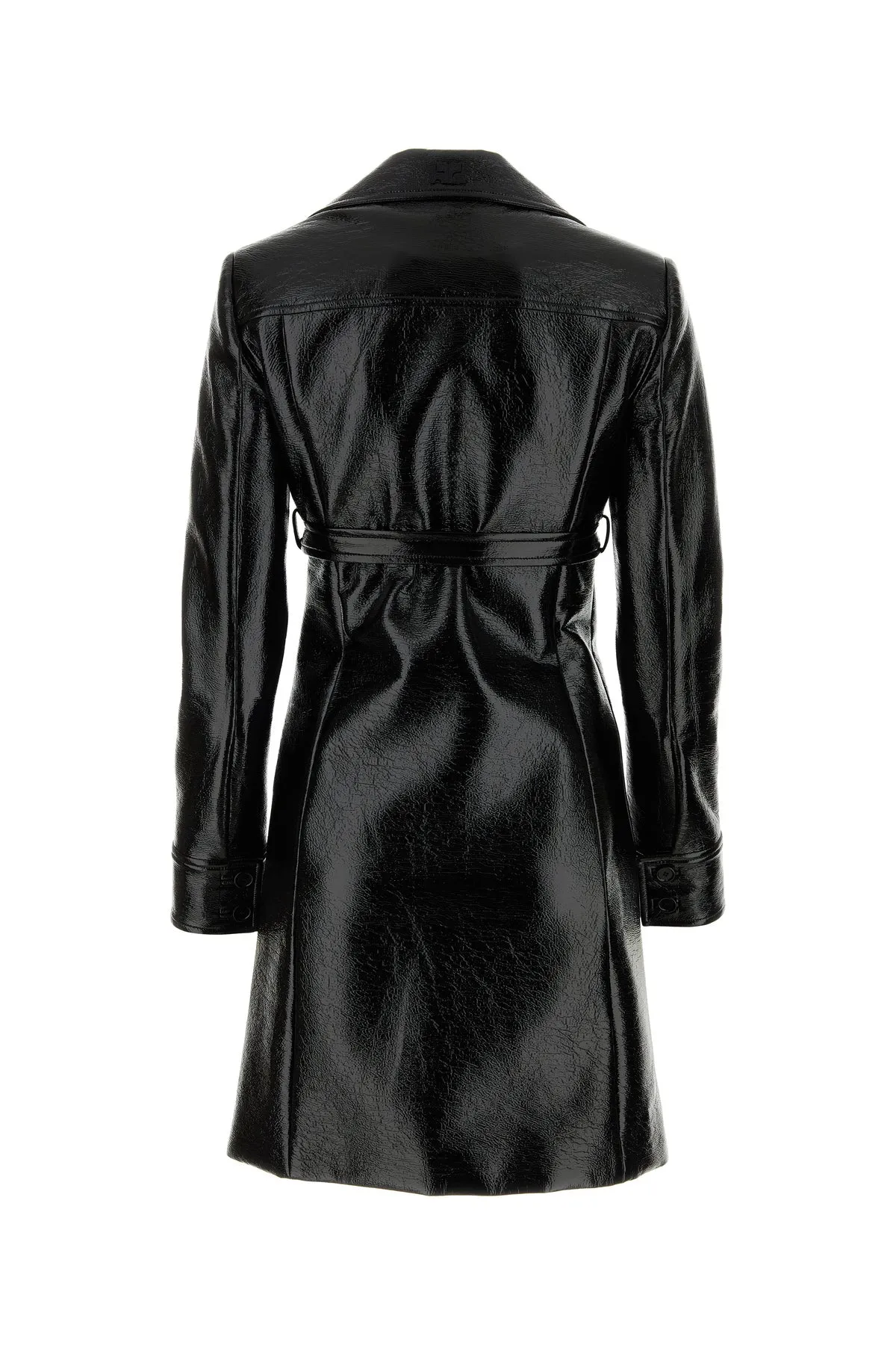 Black vinyl overcoat