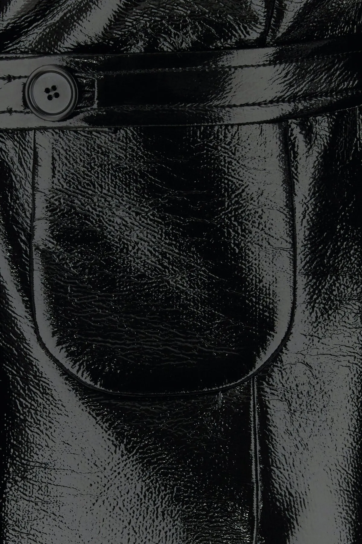 Black vinyl overcoat