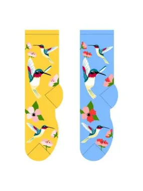 Blue Hummingbird Socks