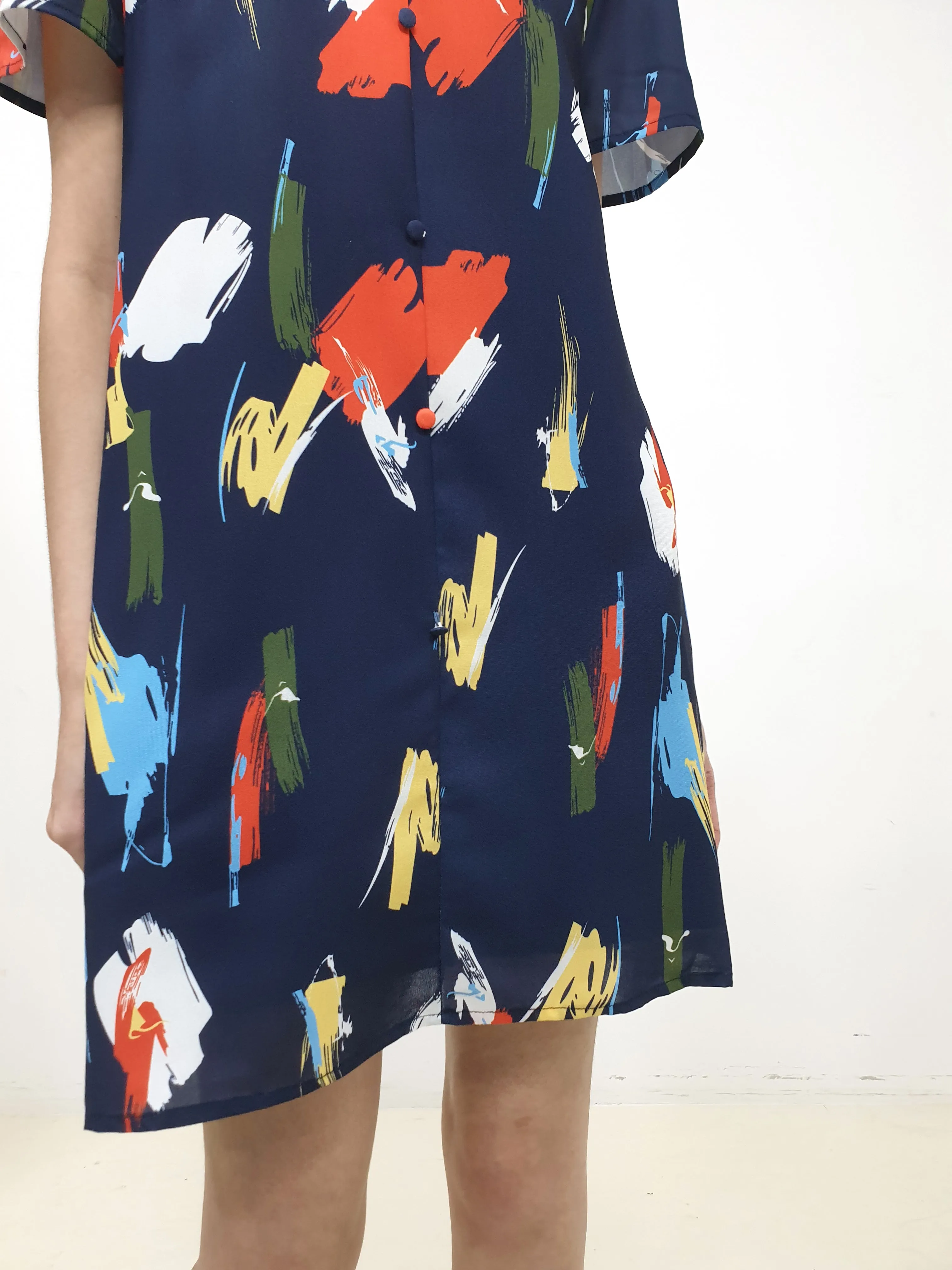 Brush Stroke Shift Dress