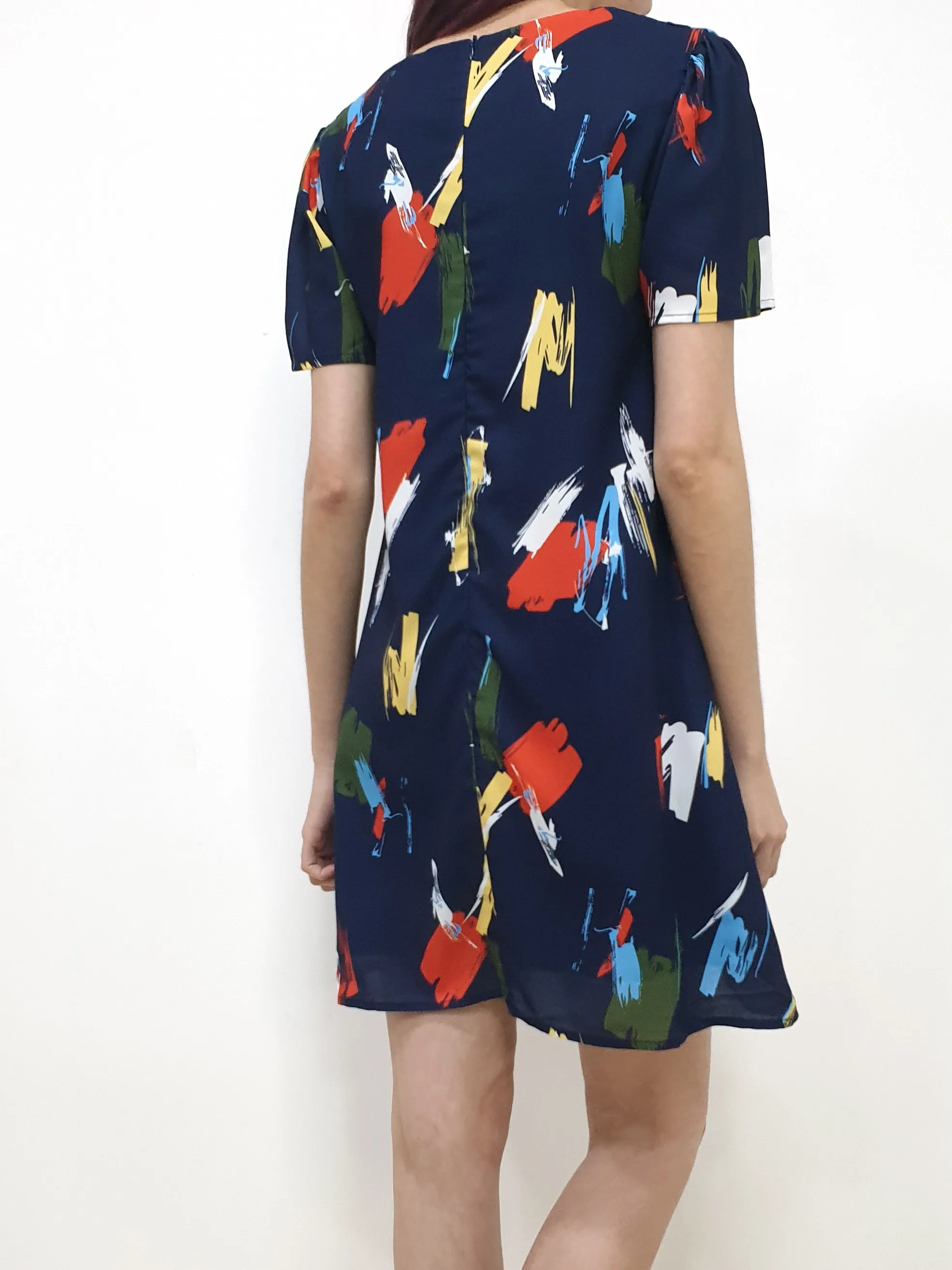Brush Stroke Shift Dress