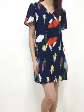 Brush Stroke Shift Dress