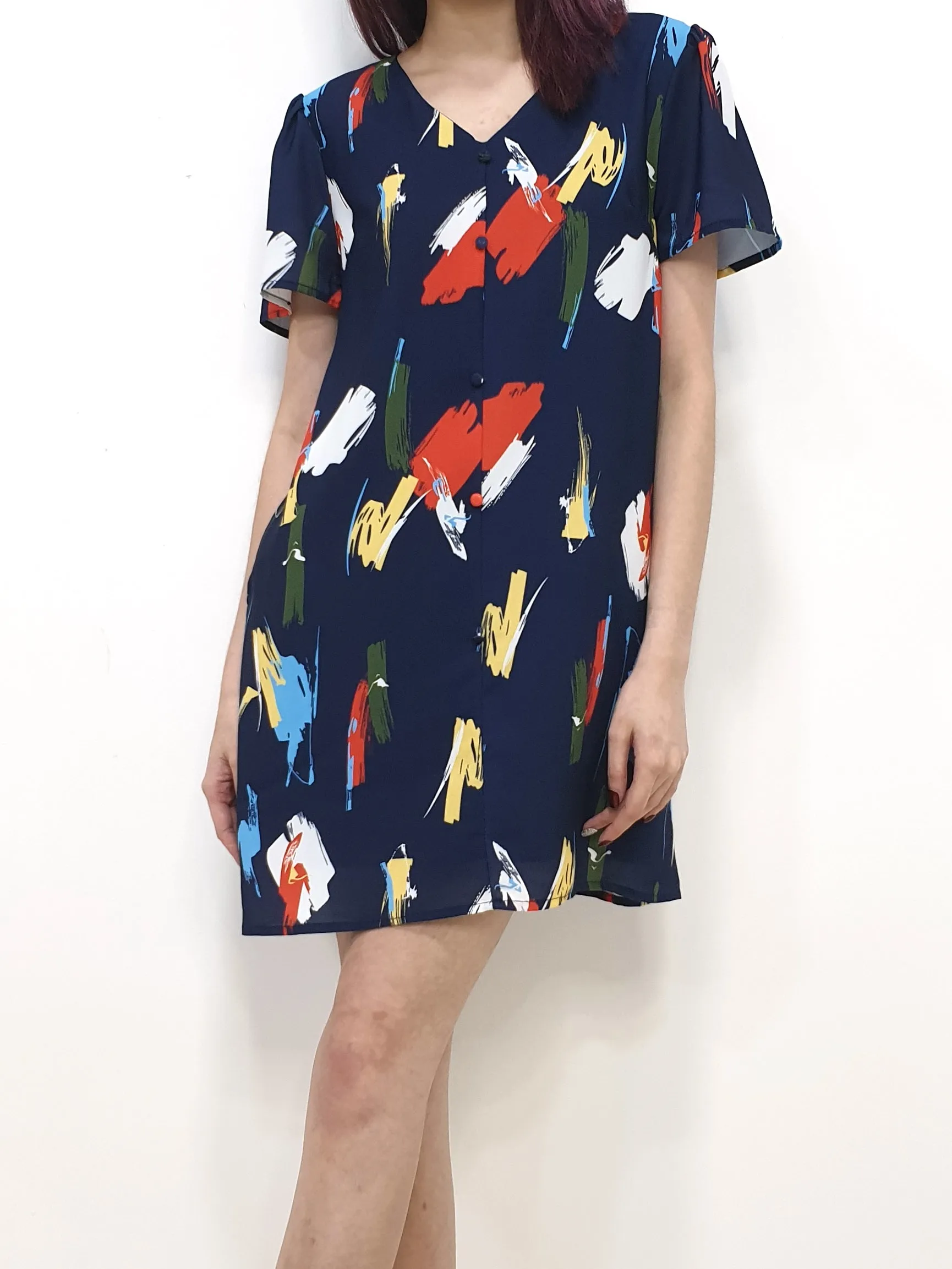 Brush Stroke Shift Dress