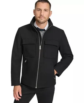 Calvin Klein Men's Hipster Full Zip Jacket Coat Zip Out Hood Black Medium