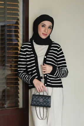 Candy Cardy - Black - Cardigan Stripe Wanita - KW1700060