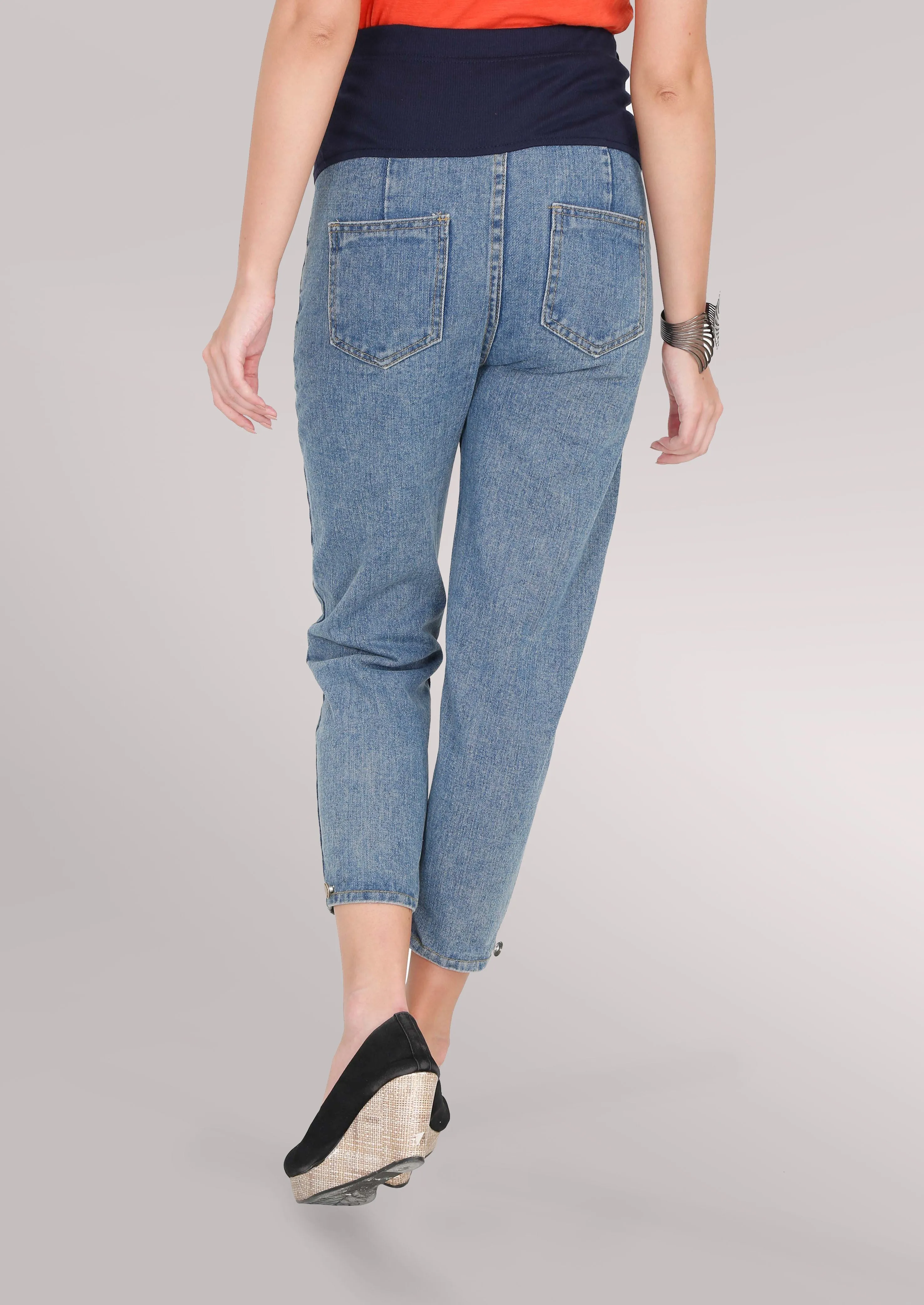 Casual Blue Denims with Belly Support