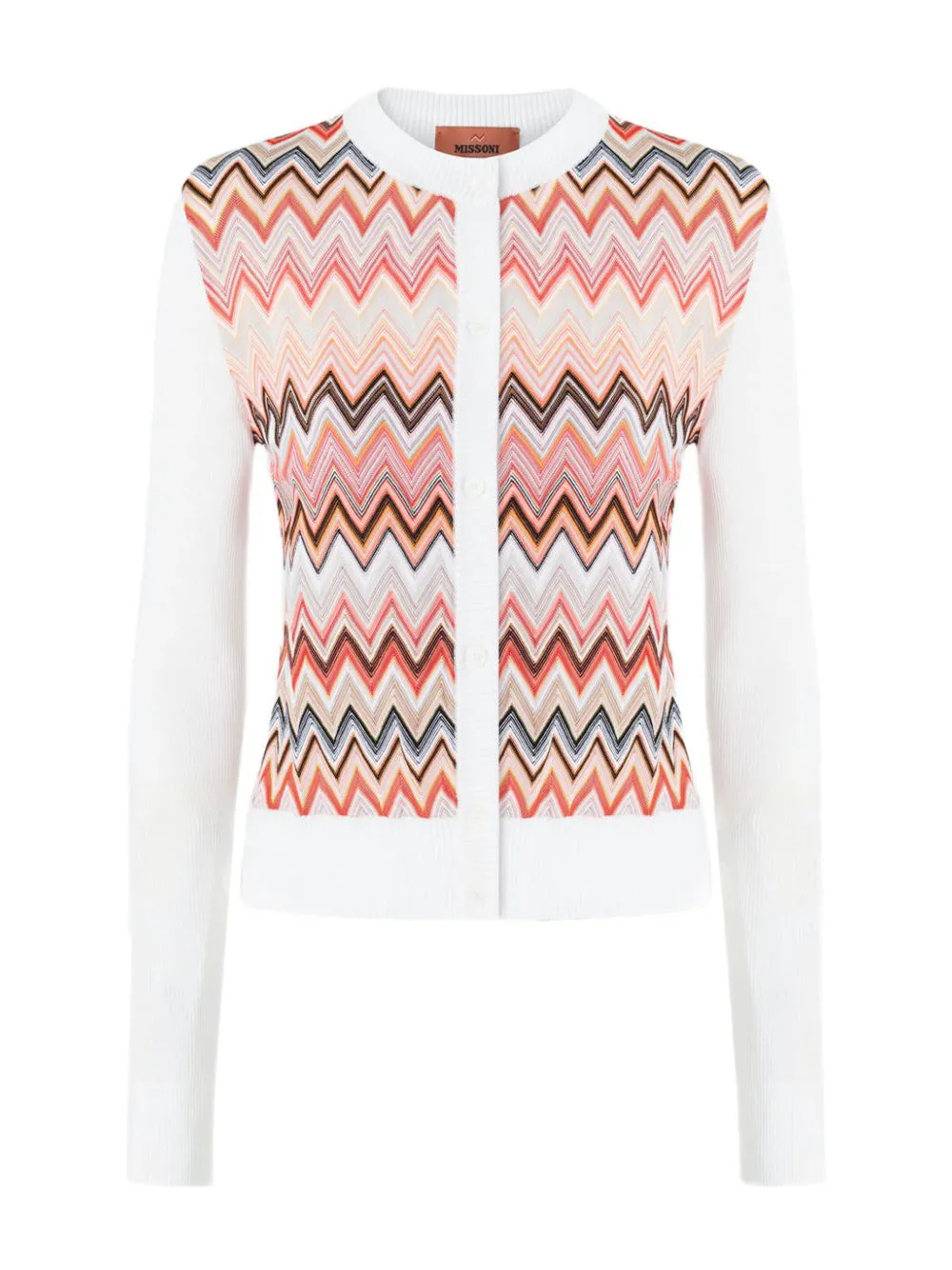 Chevron Contrast Cardigan