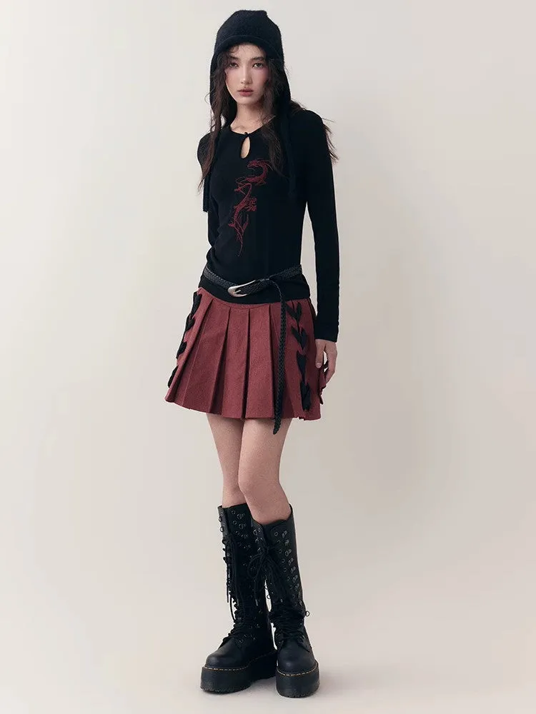 Chic Braid Cute Set-Up Zip Natural Jacket＆Skirt