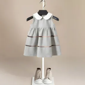 Cordelia Cotton Girls' Dress in Gray