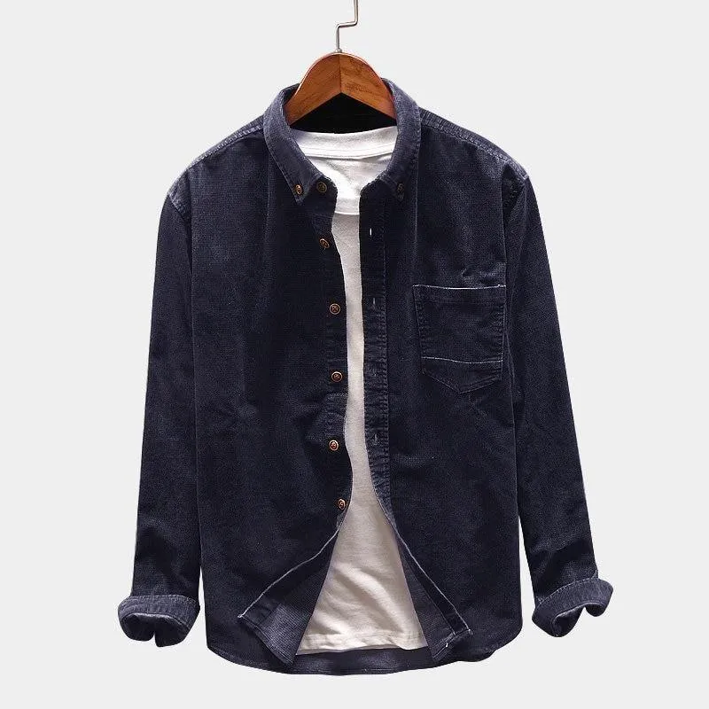 Cotton Linen Long Sleeve Slim Fit Shirt