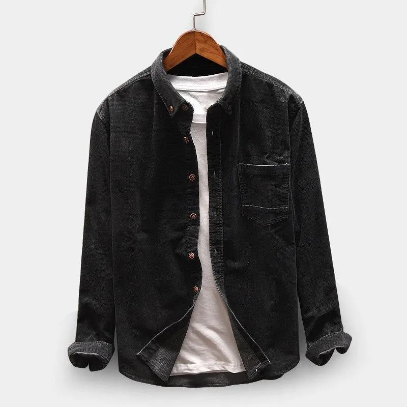 Cotton Linen Long Sleeve Slim Fit Shirt