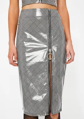 Crushing Hard Vinyl Pencil Skirt