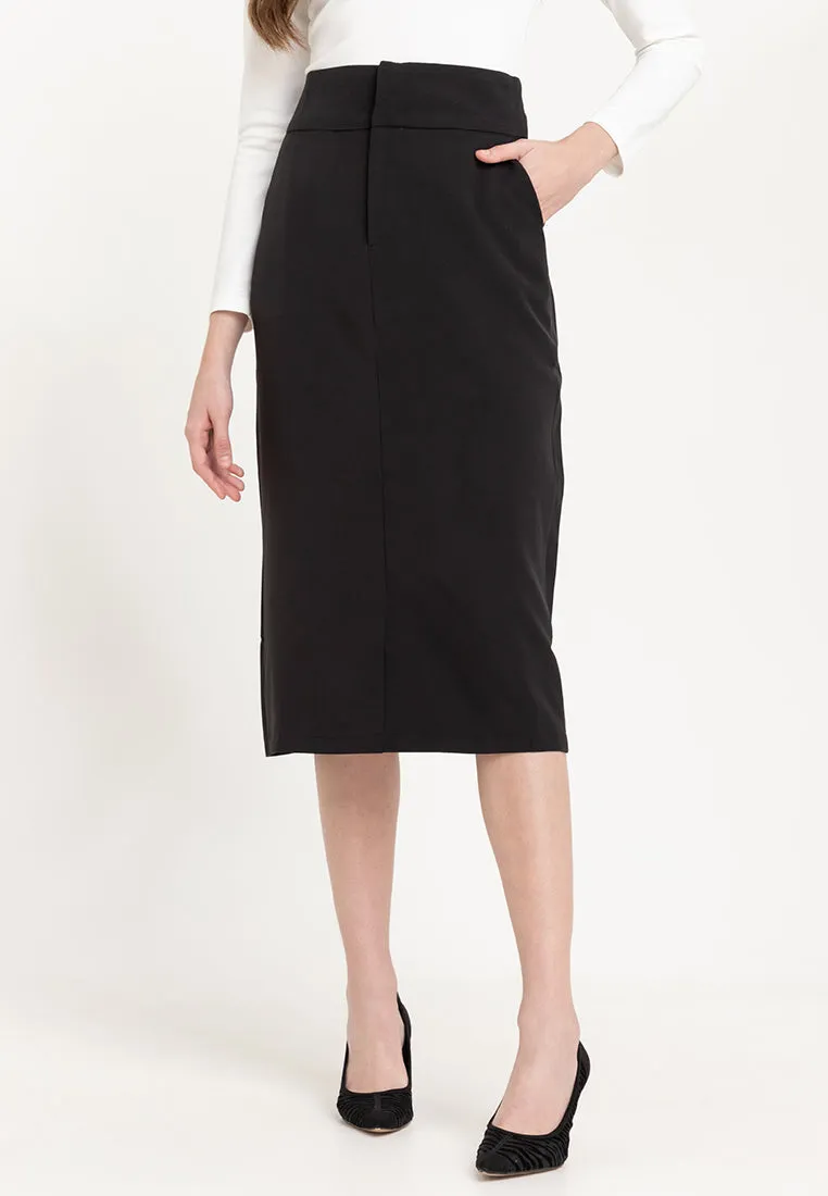 CYNARA Pencil Cut Midi Skirt