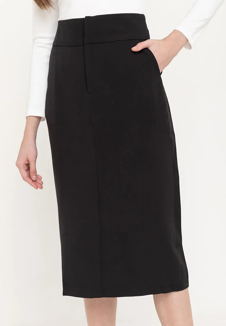 CYNARA Pencil Cut Midi Skirt