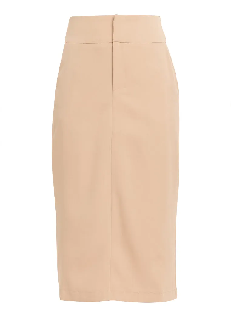 CYNARA Pencil Cut Midi Skirt