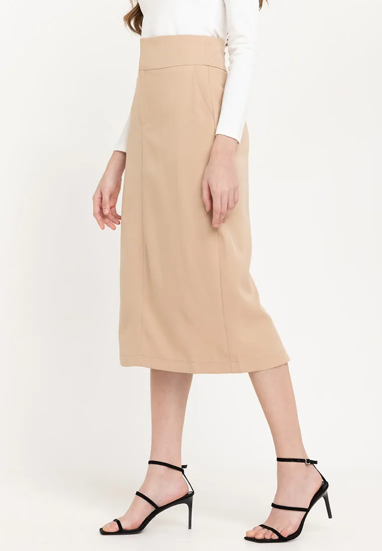CYNARA Pencil Cut Midi Skirt