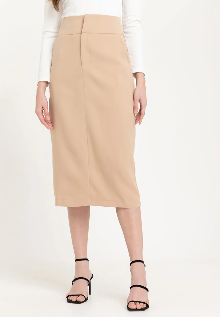 CYNARA Pencil Cut Midi Skirt