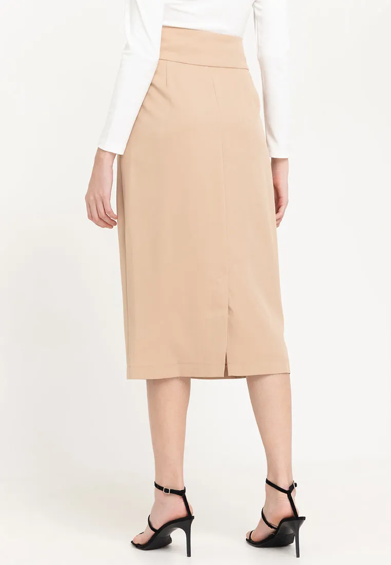 CYNARA Pencil Cut Midi Skirt