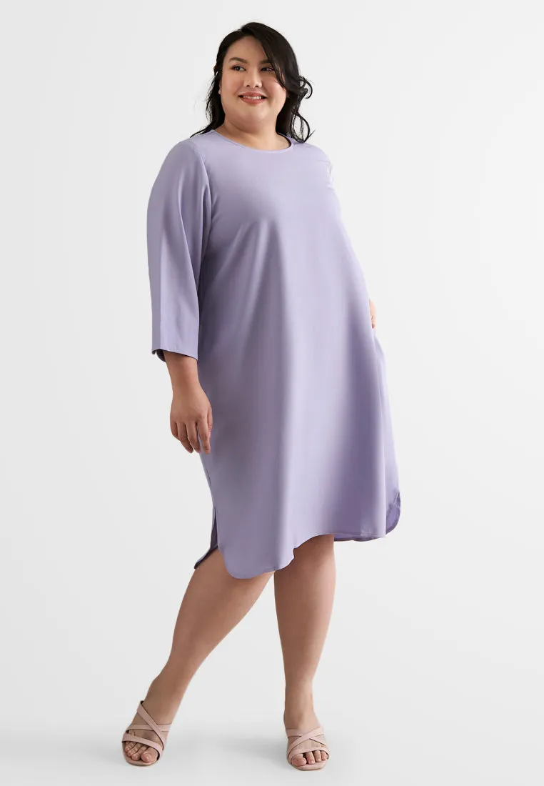 Daria Elegant Quarter Sleeve Shift Dress