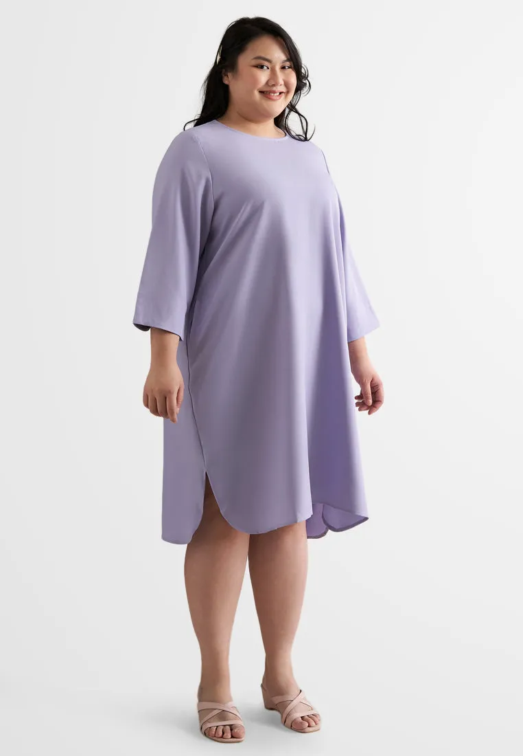 Daria Elegant Quarter Sleeve Shift Dress