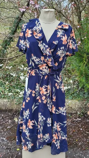 DR462 BLACK TENKI LIGHTWEIGHT SPOTS PRINT SUMMER DRESS IN SIZES UK 8-18