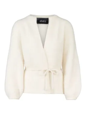 ELLA & IL FREDRIKKE CHUNKY CARDIGAN WHITE