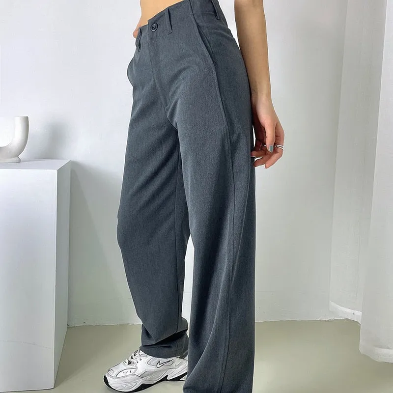 FashionSierra - Womens High Waist Straight Pants