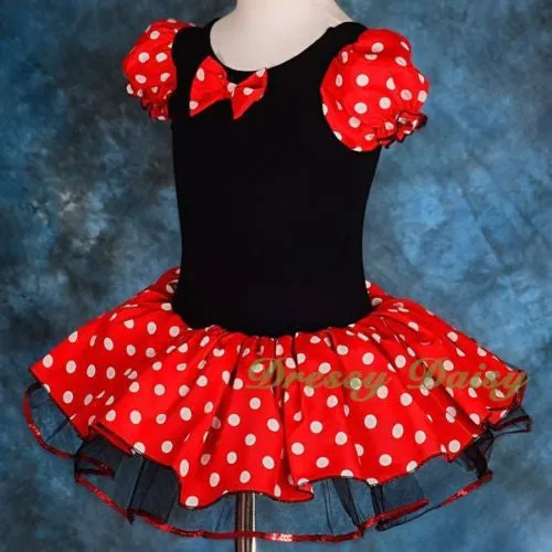 FC028 Minnie Mouse Dance Costume Fancy Dresses Headband Party Birthday Girl Size 12 Months - 7