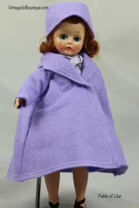 Felt coat and hat set “Fields of Lilac” for 9” Cissette
