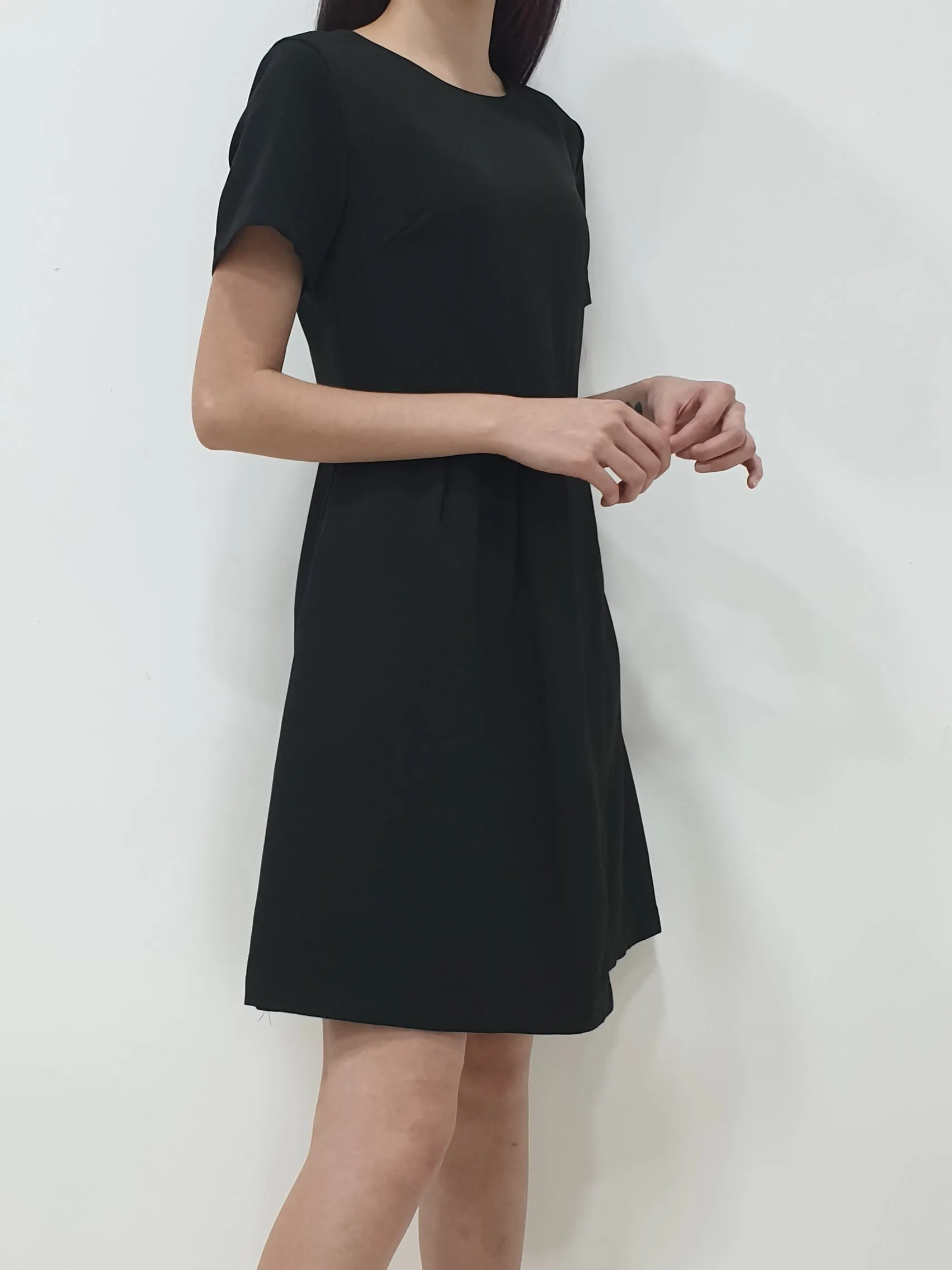 Folded Flap Sleeved Dress (Non-returnable)